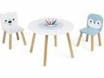Janod Kindertisch- und Stuhlset Arktis 3-teilig, Detailfarbe