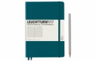 Leuchtturm Notizbuch Medium A5, Liniert, 2-teilig, Pacific Grün