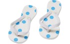 HobbyFun Mini-Utensilien Flip-Flops Weiss/ Blau gepunktet