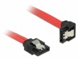DeLock SATA3-Kabel 6 Gb/s rot, gewinkelt, Clip, 50