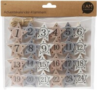 I AM CREATIVE Adventskalender Klammern MAA4088.060 pastell, Ausverkauft