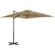 vidaXL Ampelschirm mit Aluminium-Mast Taupe 250 x 250 cm