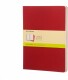 MOLESKINE Notizheft Cahier XL    25x19cm - 931090    blanko, rot            3 Stück