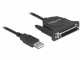 DeLock Adapterkabel USB - DB25 1.6 m, Kabeltyp: Adapterkabel