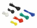 DeLock Kabelbinder Box 600 Stück, assortiert Mehrfarbig, Breite