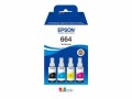 Epson EcoTank 664 - 4er-Pack - Schwarz, Gelb, Cyan