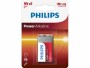 Philips Batterie Power Alkaline 9V 1 Stück, Batterietyp: 9V