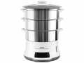 Tefal Dampfgarer Steamer Deluxe, Detailfarbe: Edelstahl, Weiss