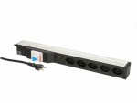 Bachmann 19" PDU 5x T23, 1HE, Fi Schalter, Schwarz