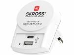 SKROSS Weltreiseadapter PRO+ USB (A+C), Anzahl Pole: 3-polig (geerdet)