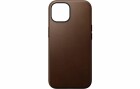Nomad Back Cover Modern Leather iPhone 15 Braun, Fallsicher