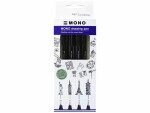 Tombow Fineliner MONO drawing pen Set Fine Schwarz