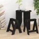 vidaXL Hocker 2 Stk. Schwarz 40x40x45 cm Massivholz Kiefer