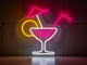 Vegas Lights LED Dekolicht Neon Sign Cocktail Drink 30 x