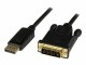 StarTech.com - 3 foot DisplayPort to DVI Active Adapter Converter Cable - 3 ft (0.9m) Active DP to DVI M/M Cable for PC - 1920x1200 - Black (DP2DVIMM3BS)