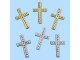 HobbyFun Streudeko Kreuz 6 Stück, Motiv: Kreuz, Material