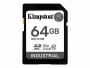 Kingston SDXC-Karte Industrial 64 GB, Speicherkartentyp: SDXC (SD