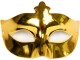 Partydeco Partyaccessoire Maske 8 x 24 cm, Gold, Packungsgrösse