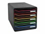 Biella Schubladenbox Big-Box Plus A4+ Schwarz/Mehrfarbig, Anzahl