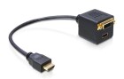 DeLock 2-Port Signalsplitter HDMI - DVI-D/HDMI, Anzahl Ports: 2