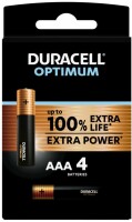 DURACELL  Batterie Optimum 4-137516 AAA, LR03, 1.5V 4 Stück, Kein