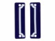 Esschert Design Hausnummer Endstück 7 cm, Blau/Weiss, Detailfarbe: Weiss