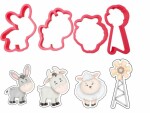 Cut my Cookies Guetzli-Ausstecher Serie Bauernhof mit Esel, Schaf und