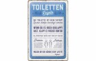 Nostalgic Art Schild Toiletten-Regeln 20 x 30 cm, Metall, Motiv