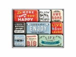 Nostalgic Art Magnet-Set Enjoy Life 1 Stück, Mehrfarbig, Detailfarbe