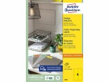 Avery Zweckform Universal-Etiketten 3459 105 x 148 mm, Gelb, Klebehaftung