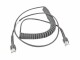 Zebra Technologies CABLE RS232 6IN COILED