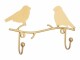 Tranquillo Wandhaken 2-fach, Vogel, Gold, 16 cm, Bewusste