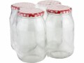 Axentia Einmachglas Karo 948 ml, 4 Stück, Produkttyp: Einmachglas