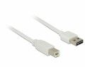 DeLock USB2.0 Easy Kabel, A-B, 1m, Weiss Typ: