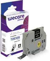 WECARE Band, laminiert weiss/schwarz TZe-335WE ersetzt Ptouch