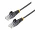 StarTech.com - 50cm Slim LSZH CAT6 Ethernet Cable, 10 Gigabit Snagless RJ45 100W PoE Patch Cord, CAT 6 10GbE UTP Network Cable w/Strain Relief, Black, Fluke Tested/ETL/Low Smoke Zero Halogen - Category 6 - 28AWG (N6PAT50CMBKS)