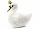 Partydeco Kissen Lovely Swan 34 x 35 cm, Crème/Gold