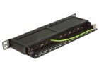 DeLock Netzwerkpanel 12 Port 10" Cat.6A LSA schwarz, Detailfarbe