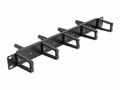 DeLock Kabelführungspanel 1HE 19" Rack, Schwarz, Befestigung: 19