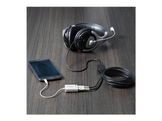 Répartiteur Audio Jack 3.5 Mm Double - Pour Casque Et Micro Sur PC, Téléphone, Tablette - Câble Noir 17.5 Cm