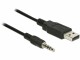 DeLock - Cable USB TTL male > 3.5 mm 4 pin stereo jack male 1.8 m (5 V)