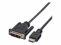 Roline ROLINE DVI-HDMI Kabel, DVI (18+1) ST - HDMI ST,