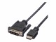 Roline DVI-HDMI Kabel, DVI (18+1) ST
