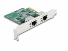 DeLock Netzwerkkarte 2x RJ45 2.5 Gbps PCI-Express x1