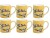 Bild 0 Mila Kaffeetasse Lovley Birds 280 ml, 6 Stück, Gelb