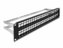 DeLock Patchpanel Keystone 48 Port 2 HE 19" Rack