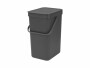 Brabantia Recyclingbehälter Sort & Go 12 l, Dunkelgrau, Material