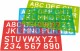 WESTCOTT  Zeichenschablone          50cm - E-1060000 A-Z, 0-9         blau/rot/grün