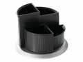 Helit Stiftehalter Schwarz/Silber, Material: Polystyrol (PS)