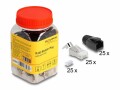 DeLock Stecker RJ45, S/FTP, Cat.6A/7 25 Stück, Transparent